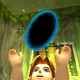 Link holding a portal above his head in the Legend of Zelda: Ocarina of Time.